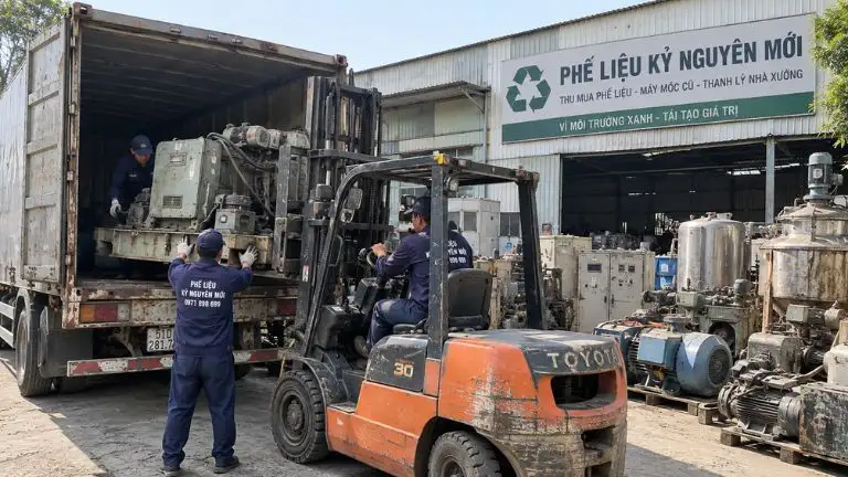Thu mua lô thiết bị công nghiệp về bãi